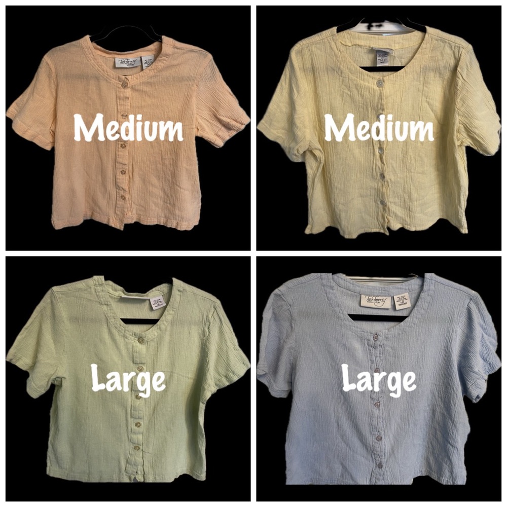 TWO TWENTY COLLECTION apricot, yellow, light blue and mint green EUC